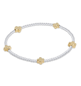 ENEWTON DESIGN Signature Cross Pattern 2mm Bead Bracelet - Mixed Metal