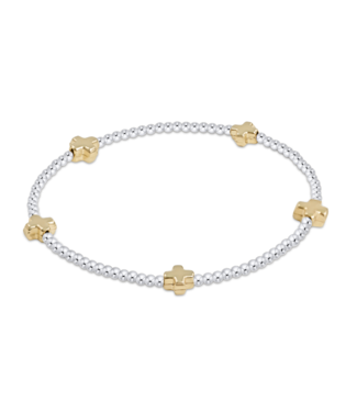 ENEWTON DESIGN Signature Cross Pattern 2mm Bead Bracelet - Mixed Metal