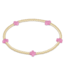 ENEWTON DESIGN Small Signature Cross Gold Pattern 2mm Bead Bracelet - Bright Pink