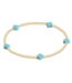 ENEWTON DESIGN Small Signature Cross Gold Pattern 2mm Bead Bracelet - Turquoise