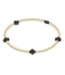 ENEWTON DESIGN Small Signature Cross Gold Pattern 2mm Bead Bracelet - Charcoal
