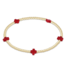 ENEWTON DESIGN Small Signature Cross Gold Pattern 2mm Bead Bracelet - Red