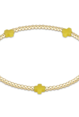 ENEWTON DESIGN Small Signature Cross Gold Pattern 2mm Bead Bracelet - Canary