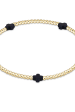 ENEWTON DESIGN Small Signature Cross Gold Pattern 2mm Bead Bracelet - Navy ENEWTON DESIGN Small Signature Cross Gold Pattern 2mm Bead Bracelet - Navy