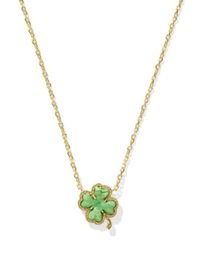 KENDRA SCOTT DESIGN Clover Gold Short Pendant Necklace