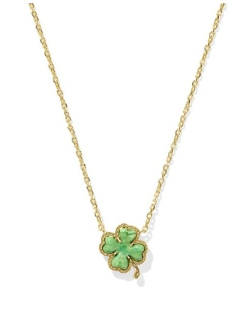 KENDRA SCOTT DESIGN Clover Gold Short Pendant Necklace