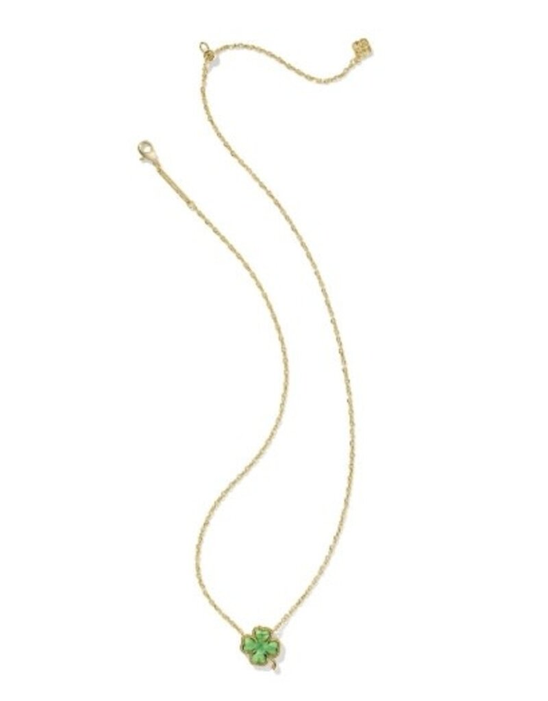 KENDRA SCOTT DESIGN Clover Gold Short Pendant Necklace