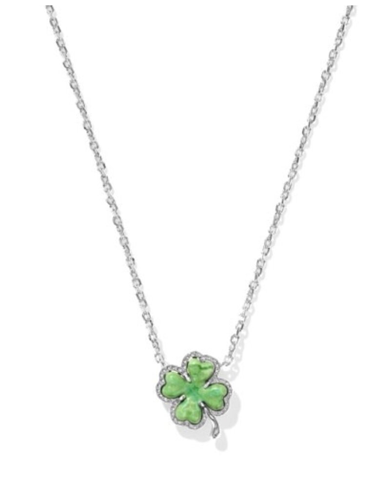 KENDRA SCOTT DESIGN Clover Silver Short Pendant Necklace