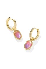 KENDRA SCOTT DESIGN Hallie Gold Huggie Earrings in Sunrise Watercolor Illusion
