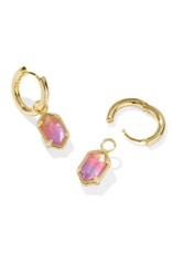 KENDRA SCOTT DESIGN Hallie Gold Huggie Earrings in Sunrise Watercolor Illusion