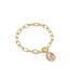KENDRA SCOTT DESIGN Daphne Silver Link and Chain Bracelet in Dichroic Glass