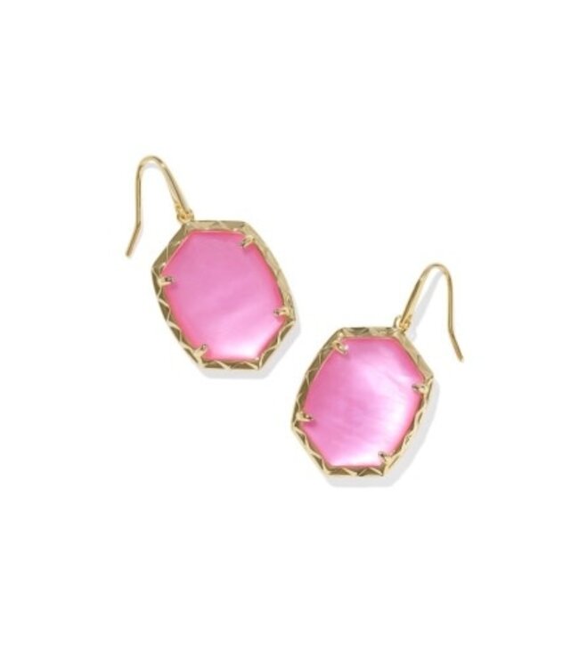 Daphne Gold Drop Earrings in Azalea Illusion