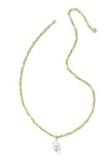 KENDRA SCOTT DESIGN Melody Gold Small Long Pendant Necklace in Freshwater Cultured Pearl