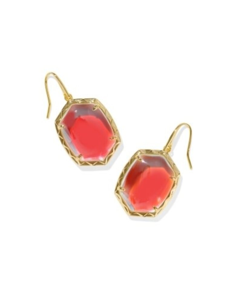 KENDRA SCOTT DESIGN Daphne Gold Drop Earrings in Dichroic Glass