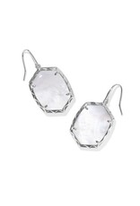 KENDRA SCOTT DESIGN Daphne Silver Drop Earrings in Ivory Mother-of-Pearl