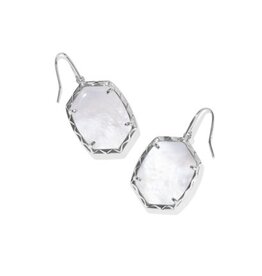 KENDRA SCOTT DESIGN Daphne Silver Drop Earrings in Ivory Mother-of-Pearl
