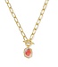 KENDRA SCOTT DESIGN Daphne Convertible Gold Link and Chain Necklace in Dichroic Glass