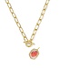 Daphne Convertible Gold Link and Chain Necklace in Dichroic Glass