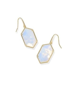 KENDRA SCOTT DESIGN Hallie Gold Drop Earrings in Opalite Illusion