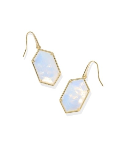KENDRA SCOTT DESIGN Hallie Gold Drop Earrings in Opalite Illusion