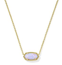 KENDRA SCOTT DESIGN Elisa Gold Pendant Necklace in Lilac Kyocera Opal