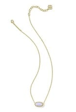 KENDRA SCOTT DESIGN Elisa Gold Pendant Necklace in Lilac Kyocera Opal