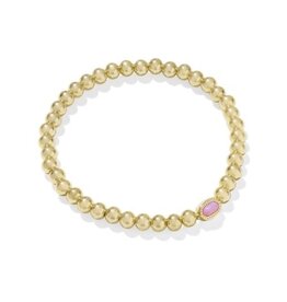 KENDRA SCOTT DESIGN Mini Elaina Gold Stretch Bracelet in Carnation Kyocera Opal