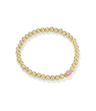 KENDRA SCOTT DESIGN Mini Elaina Gold Stretch Bracelet in Carnation Kyocera Opal