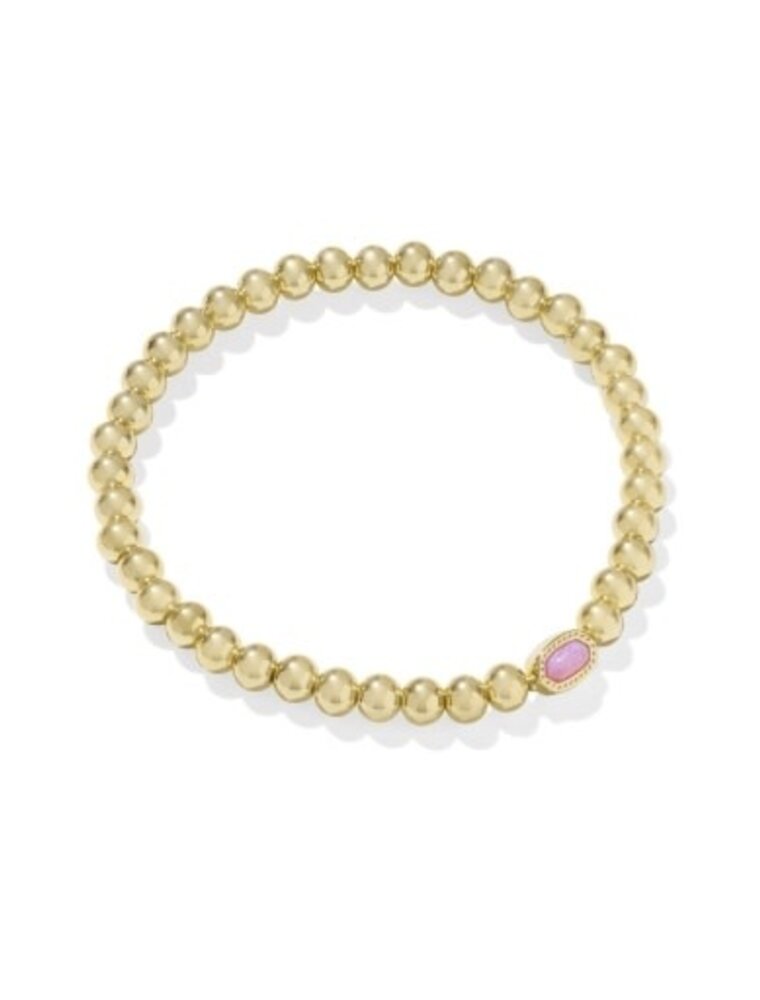 KENDRA SCOTT DESIGN Mini Elaina Gold Stretch Bracelet in Carnation Kyocera Opal