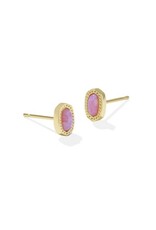 KENDRA SCOTT DESIGN Mini Ellie Gold Stud Earrings in Carnation Kyocera Opal