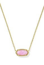 KENDRA SCOTT DESIGN Elisa Gold Pendant Necklace in Carnation Kyocera Opal KENDRA SCOTT DESIGN Elisa Gold Pendant Necklace in Carnation Kyocera Opal