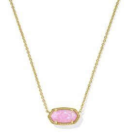 KENDRA SCOTT DESIGN Elisa Gold Pendant Necklace in Carnation Kyocera Opal