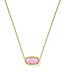 Elisa Gold Pendant Necklace in Carnation Kyocera Opal