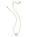 Elisa Gold Pendant Necklace in Carnation Kyocera Opal