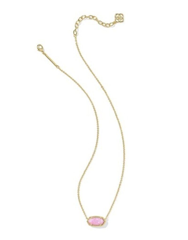 KENDRA SCOTT DESIGN Elisa Gold Pendant Necklace in Carnation Kyocera Opal