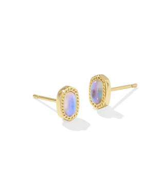 KENDRA SCOTT DESIGN Mini Ellie Gold Stud Earrings in Dichroic Glass