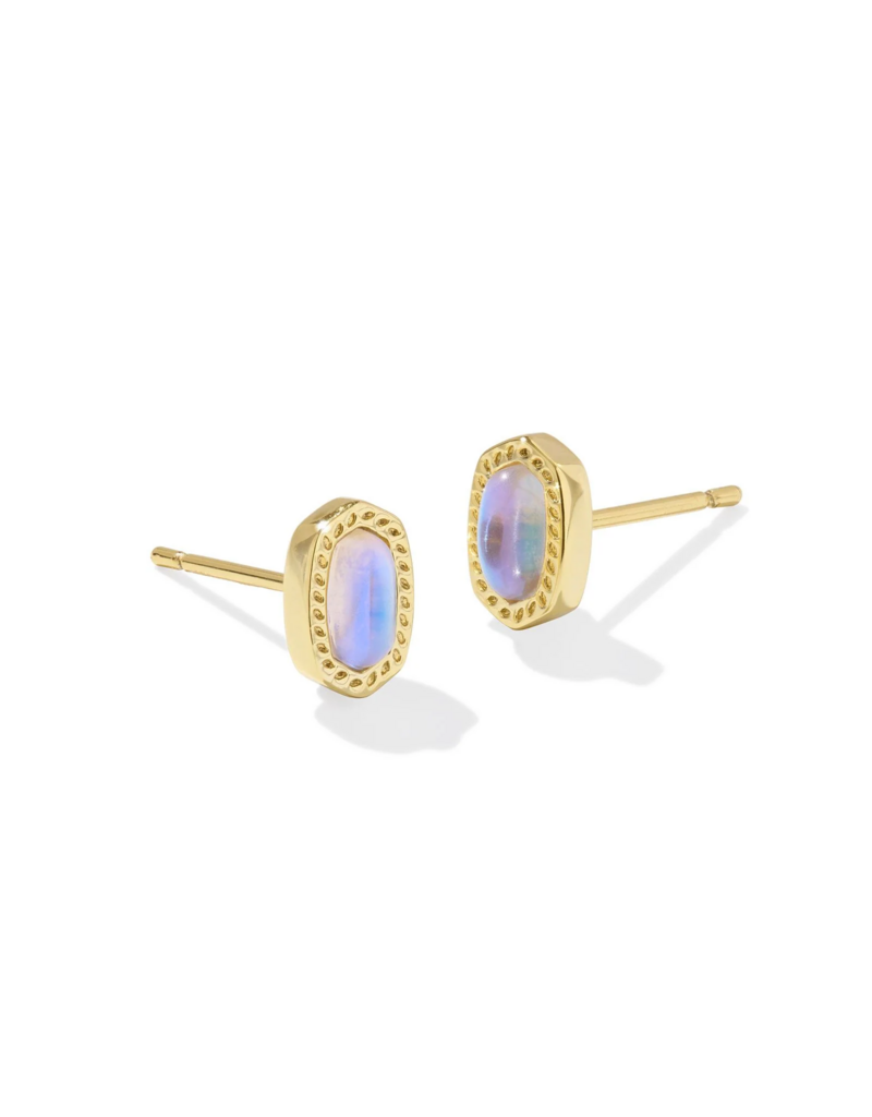 KENDRA SCOTT DESIGN Mini Ellie Gold Stud Earrings in Dichroic Glass