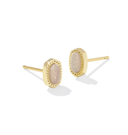 KENDRA SCOTT DESIGN Mini Ellie Gold Stud Earrings in Iridescent Drusy