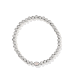 KENDRA SCOTT DESIGN Mini Elaina Silver Stretch Bracelet in Iridescent Drusy