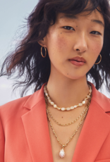 KENDRA SCOTT DESIGN Melody Gold Small Long Pendant Necklace in Freshwater Cultured Pearl