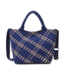 Sky's The Limit Woven Neoprene Medium Tote in Navy & Nude