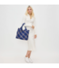 Sky's The Limit Woven Neoprene Medium Tote in Navy & Nude