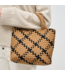 Sky's The Limit Woven Neoprene Small Tote in Sand & Black