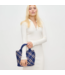 Sky's The Limit Woven Neoprene Small Tote in Navy & Nude