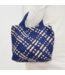 Sky's The Limit Woven Neoprene Small Tote in Navy & Nude