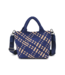 Sky's The Limit Woven Neoprene Small Tote in Navy & Nude