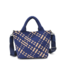 Sky's The Limit Woven Neoprene Small Tote in Navy & Nude