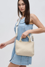 SOL & SELENE Sky's The Limit Woven Neoprene Small Tote in Cream