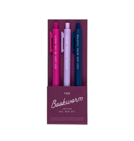 The Bookworm Jotter Gel Pen Set of 3