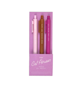 The Cat Person Jotter Gel Pen Set of 3